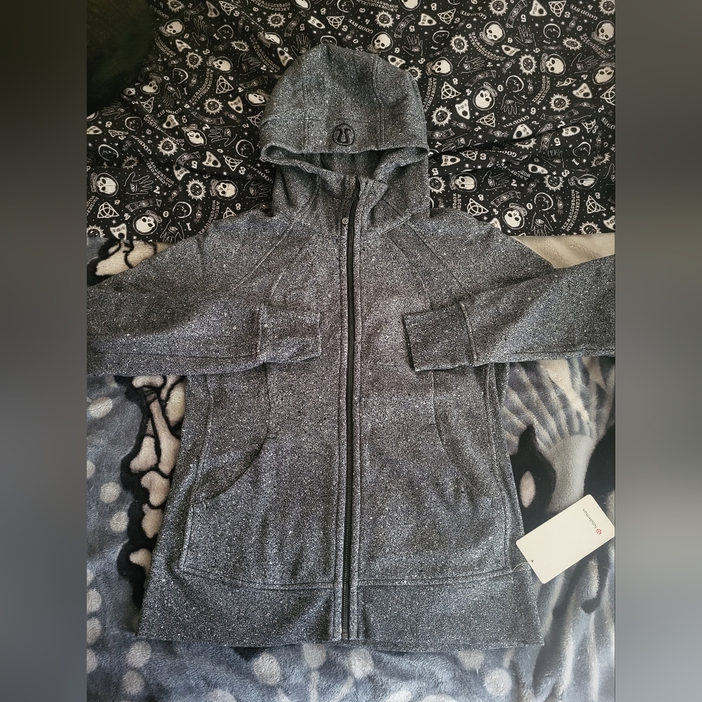 Lululemon scuba hoodie rare speckled black, size 14. NWT. - Picture 6 of 12